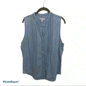 Kim Rogers sleeveless jean top
